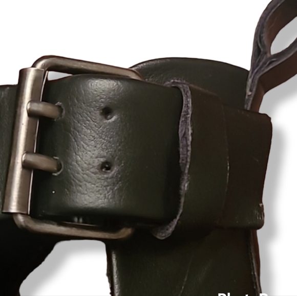 Zara Black Leather Booties with Cutouts - Picture 5 of 9